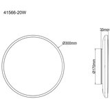 Globo 41566-20W - led plafonsko svetlo nielsen LED/20W/230V 4000K prečnik 30 cm belo | Eponuda.com