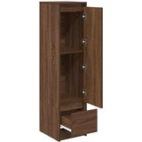  Visoka ploča smeđi hrast 29,5x34x119,5 cm izrađeno drvo | shoptok.hr