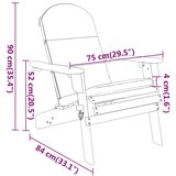  5-dijelna vrtna garnitura Adirondack od masivnog drva bagrema | shoptok.hr