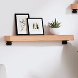 Maison Chic Stenska polica - Viseča Polica svetlo rjava 60x10x6 cm trdna hrastovina, (21784613) | Shoptok.si