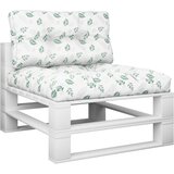  Jastuci za palete 2 kom s uzorkom lišća od tkanine Zelena 70 x 70 x 12 cm | shoptok.hr