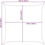  Jedro za sunce Žuta i bijela 2,5 x 2,5 m 100% poliester Oxford | shoptok.hr
