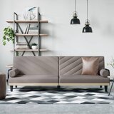 The Living Store Raztegljiv kavč z naslonjali za roke taupe blago - Raztegljiv Kavč, (21494017) Cene