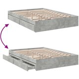  Posteljni okvir s predali betonsko siv 120x190cm inženirski les, (21204688) | Shoptok.si