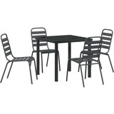  Vrtni set za objed 5 pcs Tamno siva Čelik | shoptok.hr
