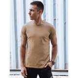 DStreet T-shirt męski bez nadruku kamelowy | shoptok.hr
