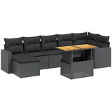  The Living Store Vrtna sedežna garnitura 8-delna z blazinami črn poli ratan - Vrtna Sedežna Garniture, (21443488) | Shoptok.si