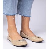 D/CEO marka niezdefiniowana Gold glitter ballet flats with butterfly Denny | Shoptok.si