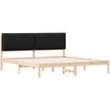  Krevetni okvir s tapiciranim uzglavljem Crna 180 x 200 cm | shoptok.hr