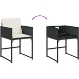  11-dijelni vrtni blagovaonski set s jastucima poliratan crni | shoptok.hr