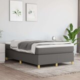  Box spring postelja z vzmetnico temno siva 120x200 cm blago, (20725911) Cene