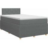  Boxspring krevet s madracem Tamnosiva 120 x 200 cm Tkanina | shoptok.hr