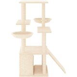 vidaXL Mačje drevo s praskalniki iz sisala krem 133 cm | Shoptok.si