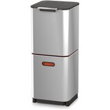 Joseph Joseph Jeklen koš za smeti za ločevanje odpadkov v srebrni barvi 40 l Totem Compact – Cene