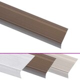 vidaXL Obrobe za stopnice L-oblike 5 kosov aluminij 100 cm rjave | Shoptok.si
