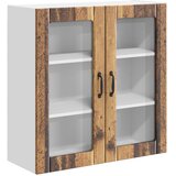  Zidni stakleni ormarić Lucca Staro drvo 80 x 31 x 80 cm | shoptok.hr