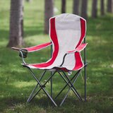 KingCamp Stol za kampiranje Arm Quad KC3818, siv/rdeč | Shoptok.si