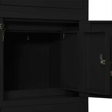  Uredski ormarić crni 90 x 40 x 180 cm čelični | shoptok.hr