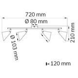 Wofi 70108G - Stropna lampa GLORIA 4xE14/28W/230V | Eponuda.com