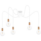  Luster na sajli MIROS 5xE27/60W/230V paukov bela/bakrena | Eponuda.com