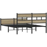  Okvir kreveta bez madraca boja hrasta sonome 140x190 cm drveni | shoptok.hr