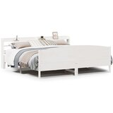 vidaXL Posteljni okvir brez vzmetnice bel 180x200 cm trdna borovina Cene