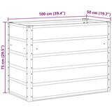  Cvetlično korito Pastelno zelena 100 x 50 x 77 cm, (5000207442) | Shoptok.si
