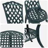  Vrtni set za objed 5 pcs Zelena Aluminij | shoptok.hr