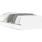 Furnova Posteljni okvir s predali bel 90x190 cm, (21942046) | Shoptok.si