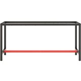 vidaXL Okvir za radni stol mat crni i mat crveni 170x50x79 cm metalni | shoptok.hr