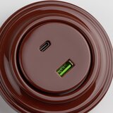  Kliklap - Retro USB utičnica A+C sa braon okvirom | Eponuda.com