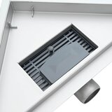  2 u 1 Trokutasti Tuš Odljev Srebrno 32 x 32 x 7,5 cm | shoptok.hr