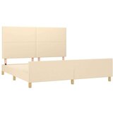  Za krevet s uzglavljem krem 180 x 200 cm od tkanine | shoptok.hr