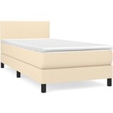 Maison Chic Box spring postelja - Vzmetna postelja z vzmetnico krem 90x190 cm blago SL6669, (21887013) | Shoptok.si