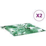  Blazine za stole 2 kosa vzorec listja 40x40x3 cm tkanina, (20655821) | Shoptok.si