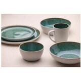 Bitz Bel/zelen desertni krožnik iz kamenine ø 21 cm White/Green – | Shoptok.si