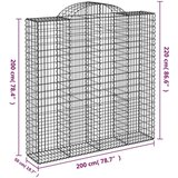  Lučne gabionske košare 4 kom 200x50x200/220cm pocinčano željezo | shoptok.hr