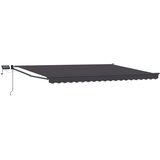 Ručna zlačivna tenda s LED diodama Antracit 5 x 3 m | shoptok.hr