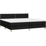  s oprugama i madracem crni 200x200 cm od tkanine | shoptok.hr