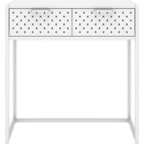  Konzolni stol bijeli 72 x 35 x 75 cm čelični | Shoptok.si