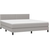  Box spring s madracem LED svjetlosivi 180x200 cm tkanina | shoptok.hr