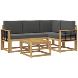 vidaXL Zunanja garnitura za sedenje z blazino 5 pcs Bela in antracit, (5000282516) | Shoptok.si