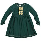 Modna kućica Dizzy Haljina ukrašena zlatnim mašnicama Zelena 182345TZ | shoptok.hr