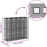  Gabionski uzdignuti krevet 2 pcs Srebrno 170 x 50 x 150 cm | shoptok.hr