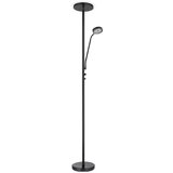 Globo Podna LED svjetiljka Ernst (18 W, Ø x V: 26 x 180 cm, Crna, Opal, Topla bijela) | shoptok.hr