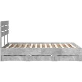  Okvir za krevet s ladicama Betonski sivi 135 x 190 cm - Beton siva 135 x 190 cm | shoptok.hr