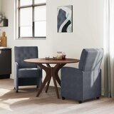  Blagovačke stolice s kotačima 2 pcs Tamno siva 58 x 67 x 97 cm | Eponuda.com