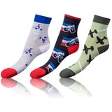 Bellinda CRAZY KIDS SOCKS 3x - Kids crazy socks 3 pairs - green - gray - blue | Shoptok.si