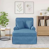  Naslonjač z krilom Modra 91 x 157 x 91 cm Rebrasta tkanina, (5000133159) | Shoptok.si