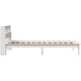 vidaXL Knjižna postelja brez vzmetnice bela 90x190 cm trdna borovina | Shoptok.si